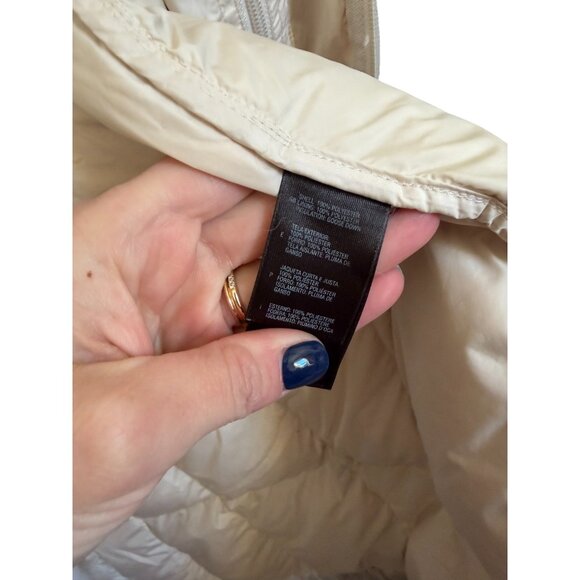 Rare ✨The North Face 700 down cream full ankle length Nuptse duster parka Small - Picture 9 of 10